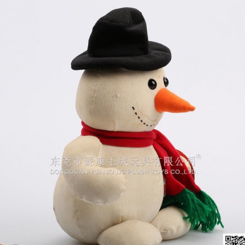 毛绒玩具 圣诞礼品 卡通雪人公仔 戴帽子围巾雪人图1