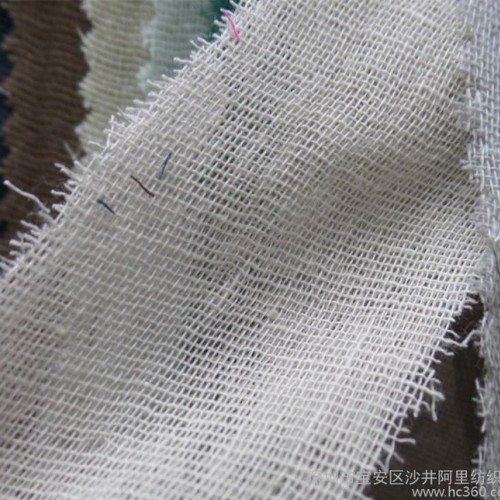 新品 双层网布 全棉网布面料 梭织网布 服装围巾面料 轻薄飘图2