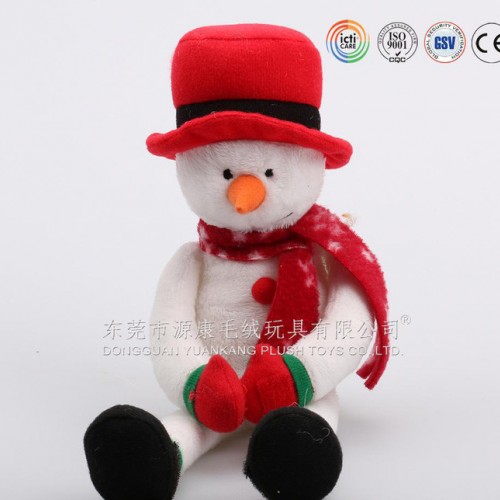 毛绒围巾毛毯布雪人 填充保利龙模具成型雪人 毛绒雪人定制图1