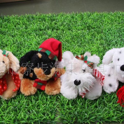 圣诞节毛绒玩具狗、史努比 snoopy-圣诞节围巾帽子动物玩