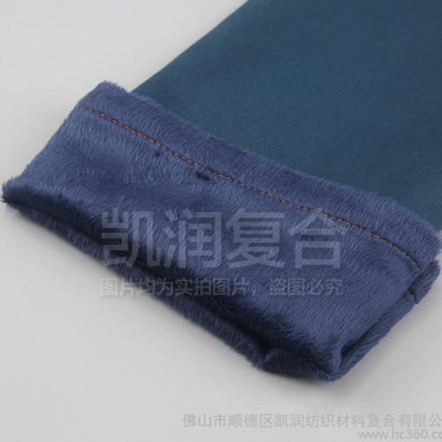 佛山长毛绒底布 复合家纺 羽绒复合牛仔布 服装用牛仔布图2
