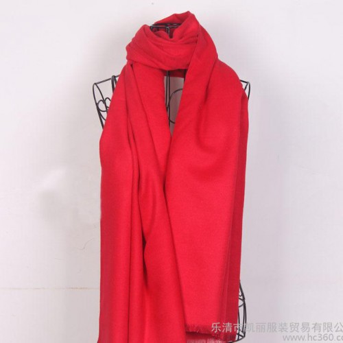 直销纯色围巾棉丝巾春秋冬季保暖流苏长款披肩两用男女冬季长图2