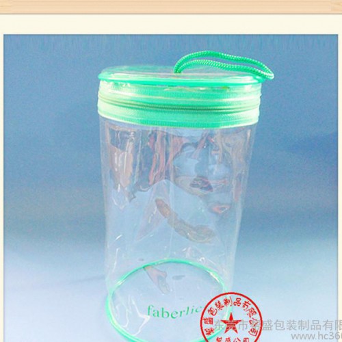 帮盛强力推荐 PVC圆筒拉链胶袋 透明袜子包装袋 PVC打底裤包装袋图3