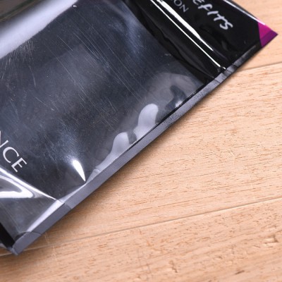 黑色铝箔自封自立拉链袋 保暖内衣打底裤包装袋拉链塑料袋子定制