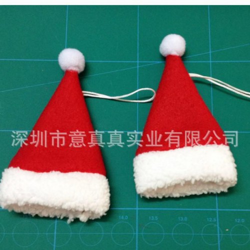 定做环保摇粒绒圣诞帽 定做圣诞套装 定做双面绒圣诞帽 围巾图2