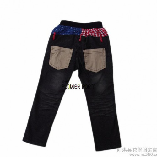 品牌 春秋新款 韩版中大童 男女童纯棉修身牛仔裤 小额混图1