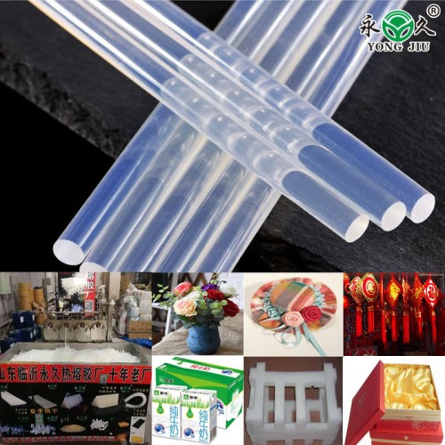 永宏热熔胶棒透明热熔胶棒毛绒玩具头饰玩具配件粘合专用热熔胶棒厂家供货粘度高环保不拉丝 永宏透明热熔胶棒厂家批发供应图1
