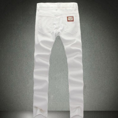 新款韩版时尚男士纯白色 牛仔裤wC1107000
