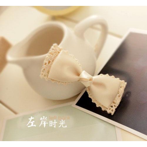 左岸头饰韩版头饰缎带蝴蝶结发饰少女发卡厂家直供发夹小白图3