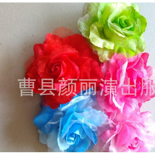 头饰广场舞手花幼儿园舞蹈手腕花表演头花头饰手指花图2