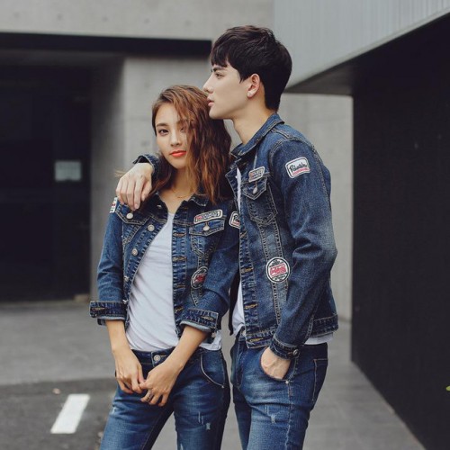 直销 新品情侣套装 男女外套牛仔上衣 女外套牛仔衣一件代发图2