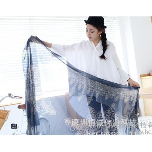 恒诚伟业平板打印机 彩印机保暖围巾空调披肩 超长超大沙滩巾丝巾图2