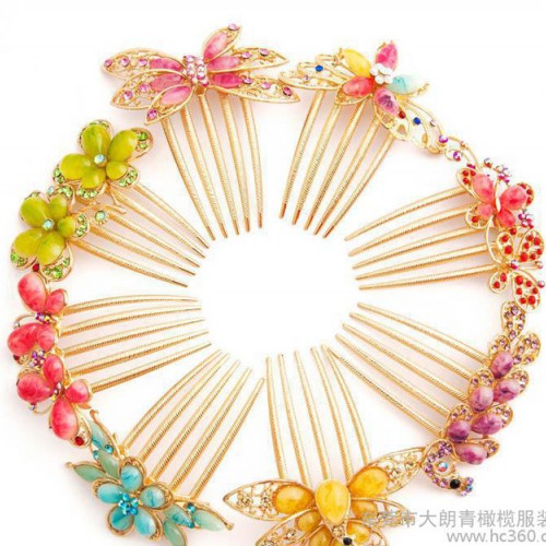 **彩石插发器  美丽时尚头饰 送广告布图3