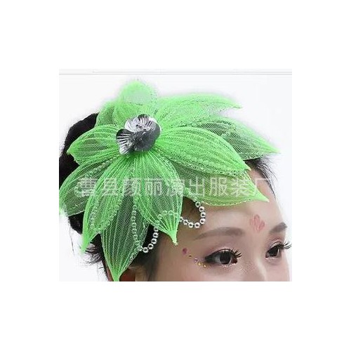 全荷花表演头饰头花饰品舞台/广场舞蹈现代古装民族秧歌服装饰品图3
