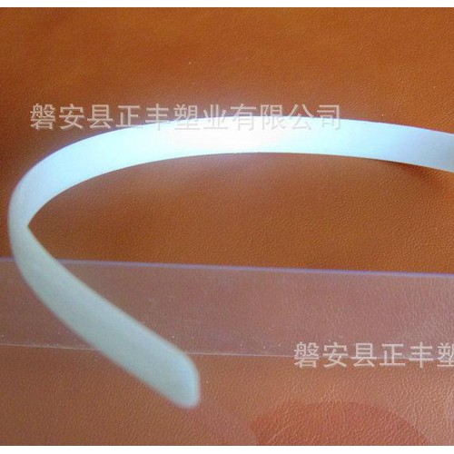 圣诞礼品专业1.0CM平背环保白色头箍 头圈 塑料头饰发箍图2