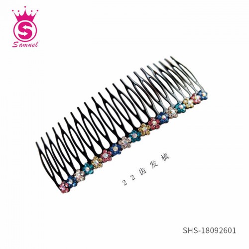 赛缪尔梅花插梳水钻发梳时尚百搭发饰简约发前梳盘发刘海梳头饰图4