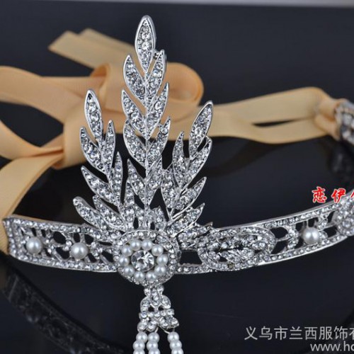 新娘皇冠 合金发箍 头饰水钻饰品 现货供应正常来样订做图3