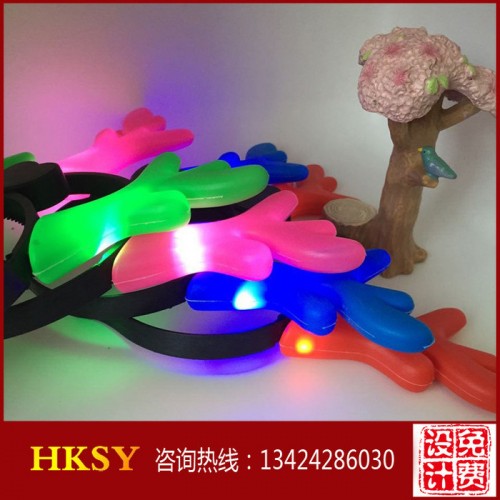 发光鹿角发箍 地摊夜市发光头饰 助威道具发光鹿角图2