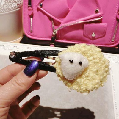 2015新款 小羊羊水钻珍珠发圈发夹 新品发饰 头饰 可爱卡