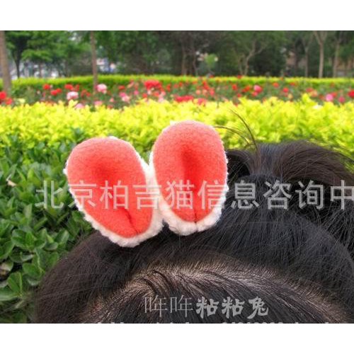 【诚信商家】独特设计兔耳朵发夹猫发饰宝宝发卡头饰颜色可选