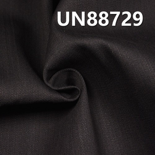 UN88729 100%棉竹節黑经黑纬右斜牛仔布 57/58 11oz 黑牛图3