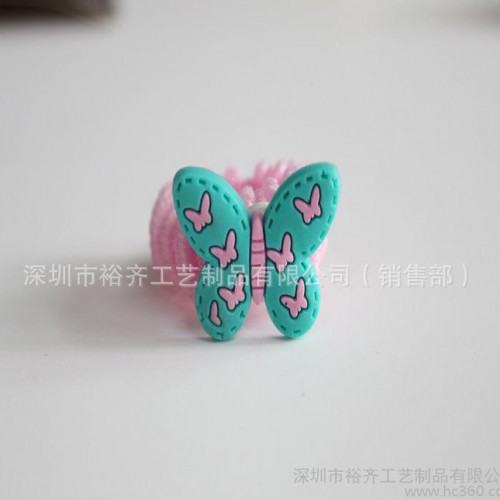 蝴蝶结发圈 彩色发绳 花样式发圈 直销发绳 发饰 头饰图2
