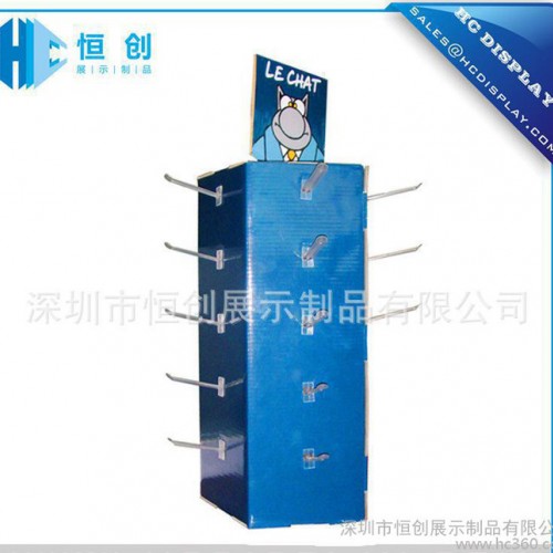 深圳专业纸货架设计生产/挂钩纸货架/头饰纸展示货架