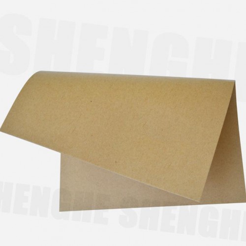 做百丽鞋盒用纸  牛仔裤吊牌卡纸 300g 双面浅黄色牛皮纸图2