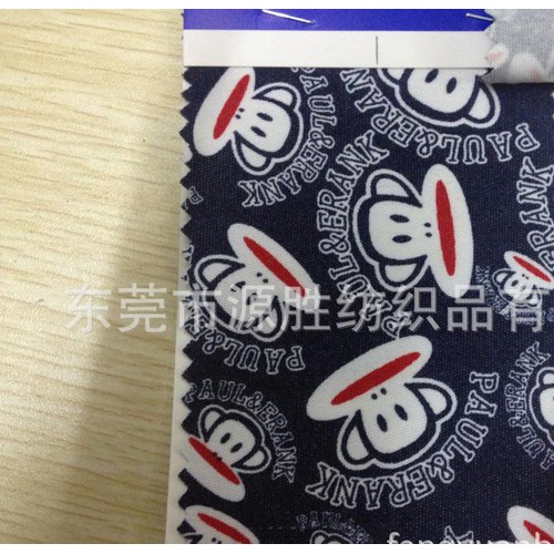 工厂直销棉布全棉弹力棉布60S贡缎印花大嘴猴YS-4152图3