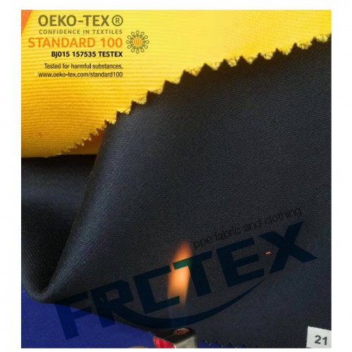 FRCTEX 现货全棉直贡缎阻燃面料 16cal的阻燃布阻燃工装专用防火布 手感舒适图1