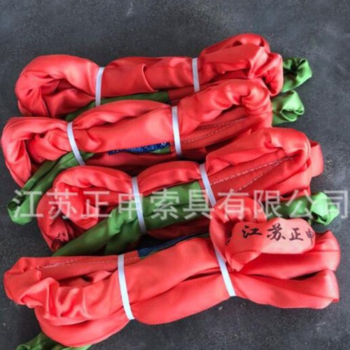 正申厂家批发大吨位柔性吊带 彩色柔性吊带 环状柔性吊装带 两头扣吊带图4