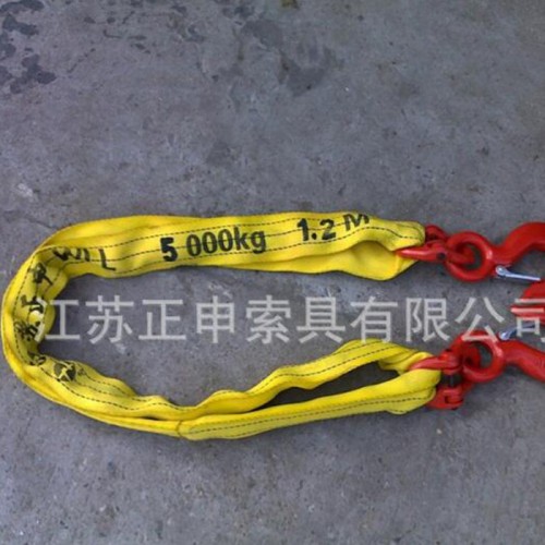 正申厂家批发大吨位柔性吊带 彩色柔性吊带 环状柔性吊装带 两头扣吊带图5