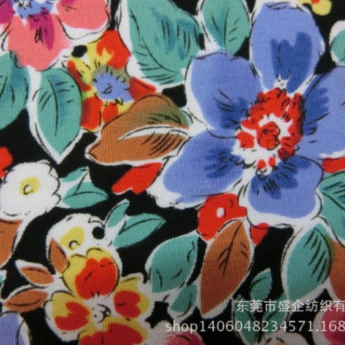 SQ019#  全棉贡缎印花布 全棉印花布 全棉活性印花布图3