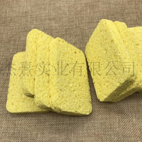 黄色电极片海绵 吸水导热耐高温纤维木浆棉 遇水膨胀清可压缩图6