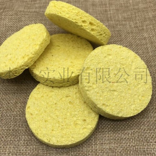 黄色电极片海绵 吸水导热耐高温纤维木浆棉 遇水膨胀清可压缩图4
