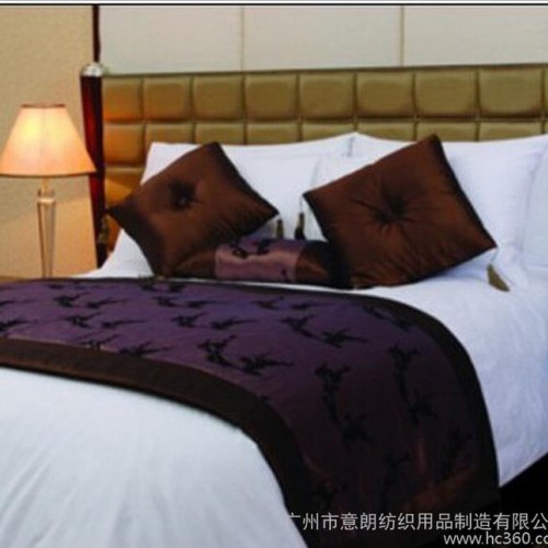 酒店床上用品纯棉床单多件套 简约纯色全棉贡缎提花套件定制