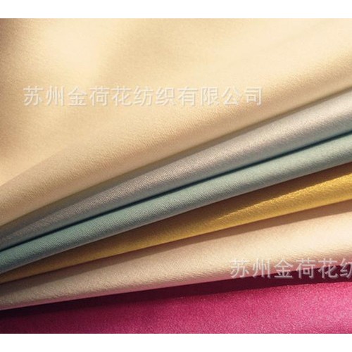 150D漂白增白本白哑光亚光贡缎面料布料服装家纺面料图2