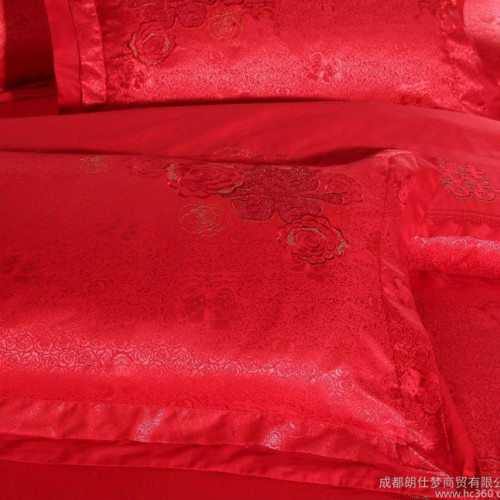 婚庆床品六件套 喜结良缘 多件套 贡缎绣花6件套 香居坊大套件图2