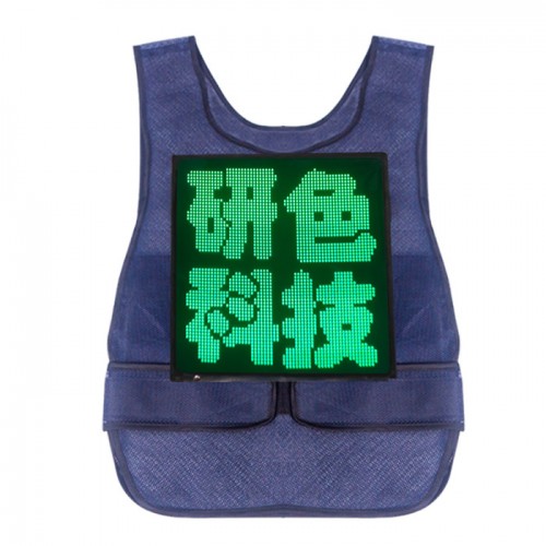 可穿戴移动宣传彩色软屏LED广告衣服显示屏广告马甲背心发光屏幕图3