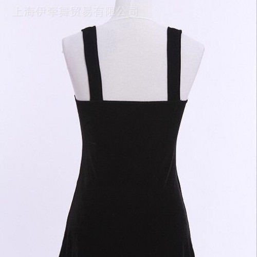 成人吊带舞蹈服金丝绒练功服老师款吊带裙图2