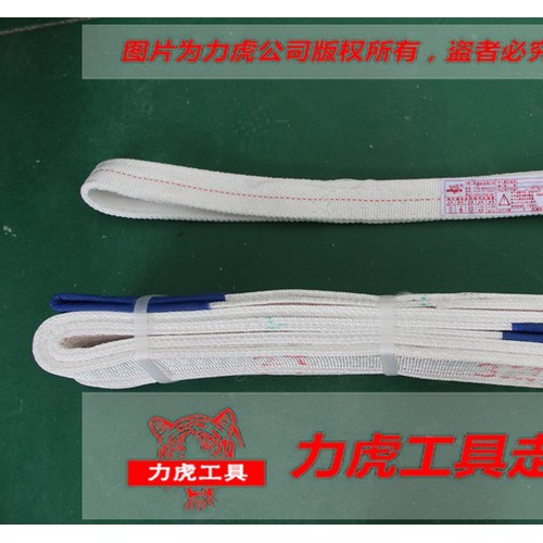 起重吊带双扣白色扁平吊带2T*4M图1