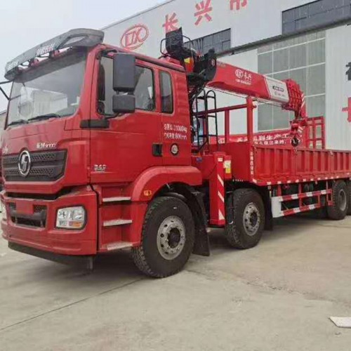 随车吊厂家生产提供整车 陕汽德龙前四后八新300随车吊带爬梯 工厂现货图3