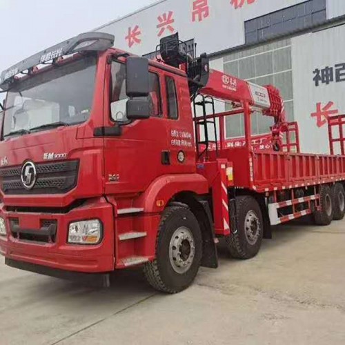 随车吊厂家生产提供整车 陕汽德龙前四后八新300随车吊带爬梯 工厂现货图4