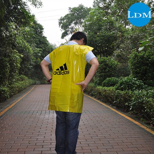 厂家清仓  OEM背心式雨衣 可定做 印刷logo图2