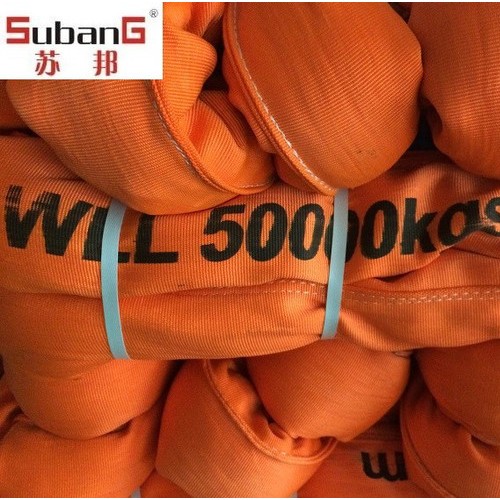 webbing sling 穿丝吊带 圆形吊装带 柔性吊装带 迪尼玛吊带 防割型吊装带图2