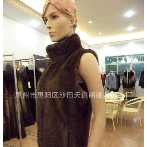 女士皮草背心 貂皮皮草女士背心 9127图3