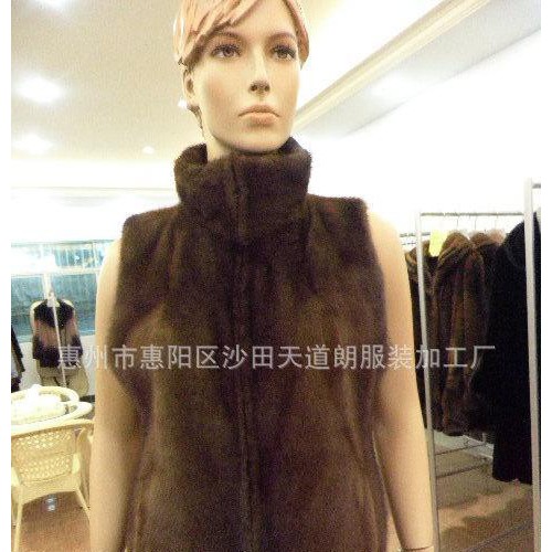 女士皮草背心 貂皮皮草女士背心 9127图2