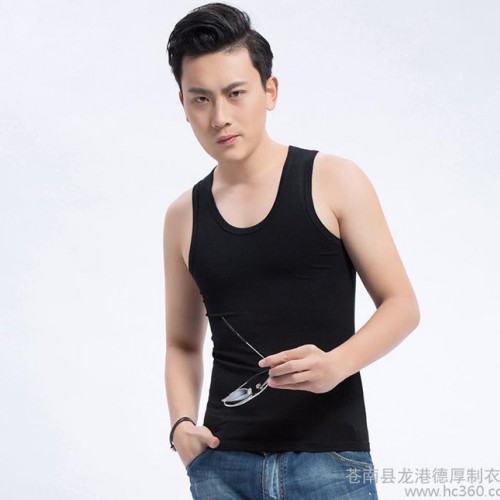 特价男士莫代尔背心高弹力紧身运动夏季打底衫背心图3