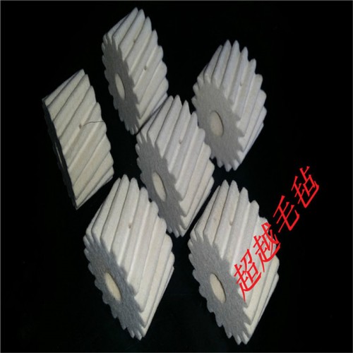 供应超越毛毡无纺布 根据客户需要定做彩色针刺毡 毛毡轮 隔音吸音板图3