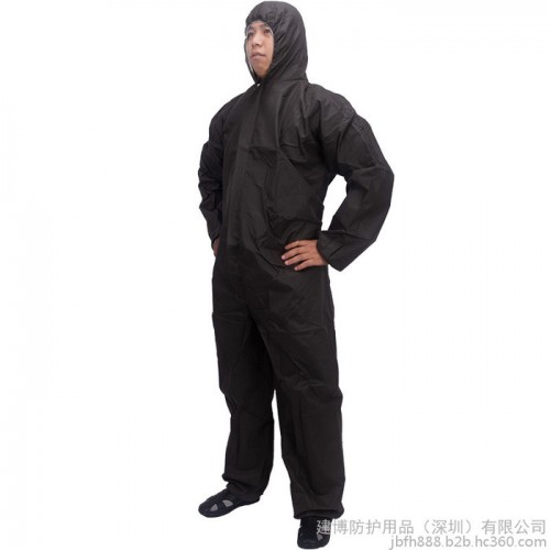 一次性无纺布连体服白色蓝色灰色加厚无纺布防护隔离衣连帽图4